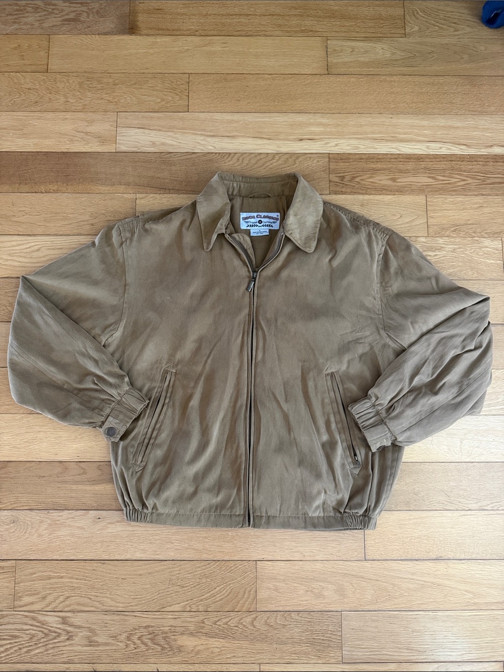 Boca Classics Vintage-Inspired Brown suede type Jacket - Classic Zip Front